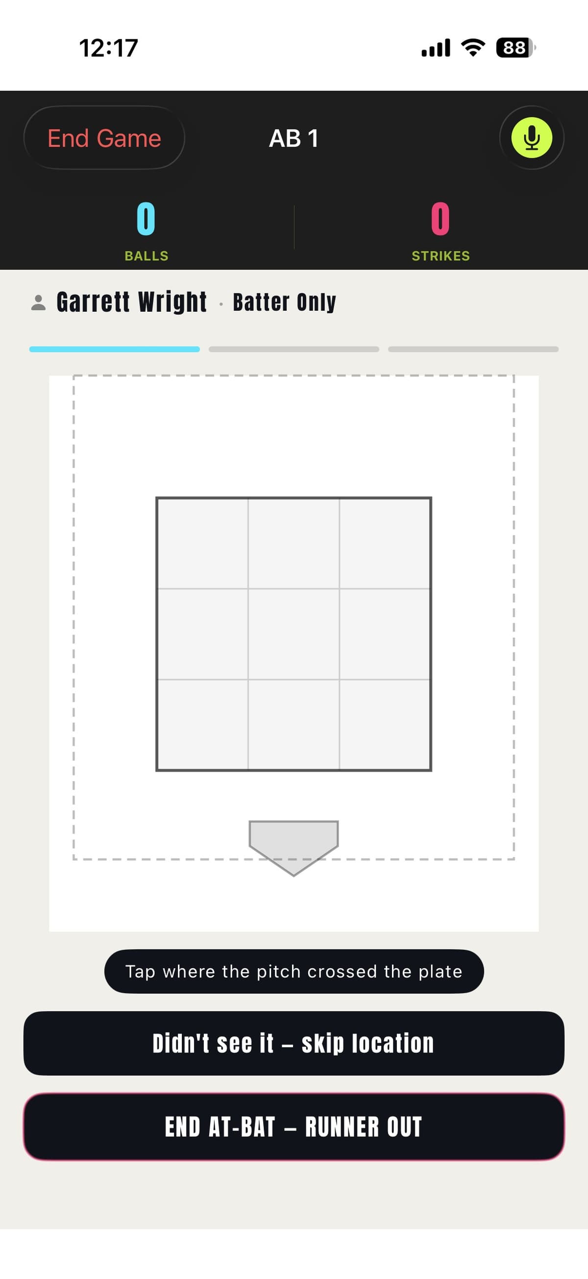 LOG EVERY PITCH. LIVE. — Prospekt screenshot