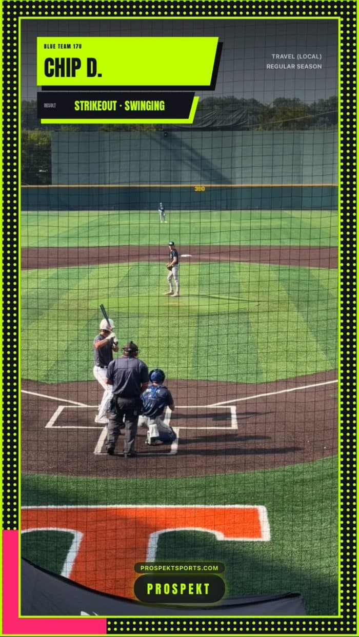 A Prospekt Auto-Highlight clip overlay, showing the player name plate, result, and prospektsports.com footer